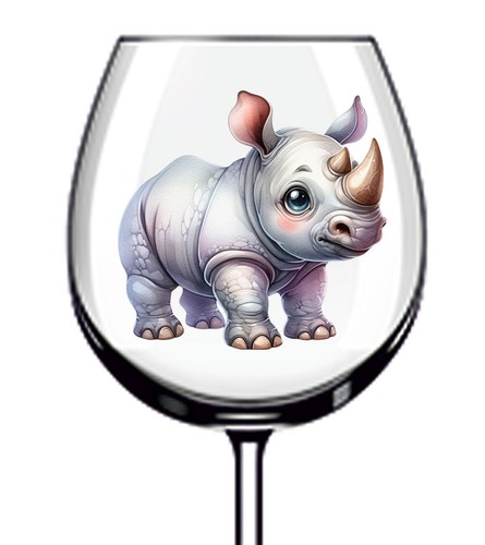 12x colourful baby - 12x, rhino