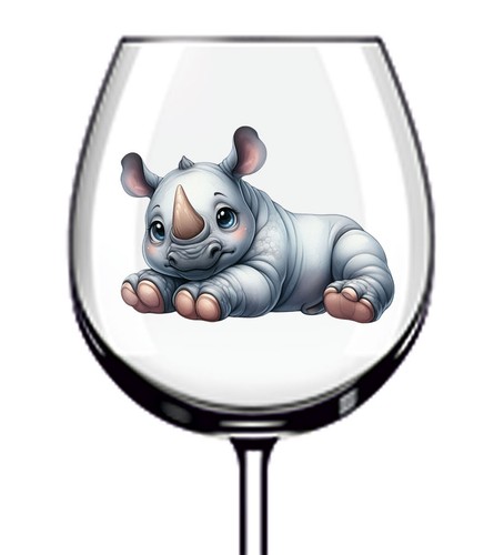 12x colourful baby rhino - 12x,