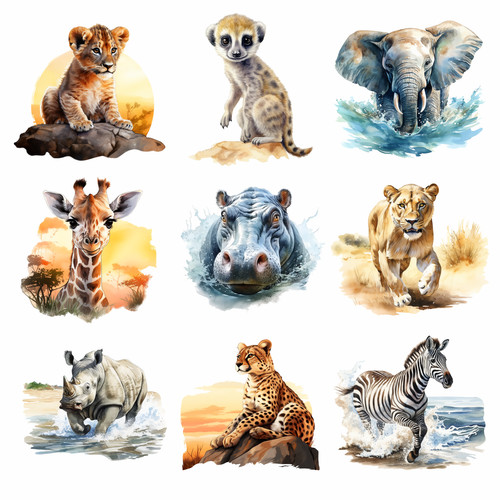 African animal vinyl - african,