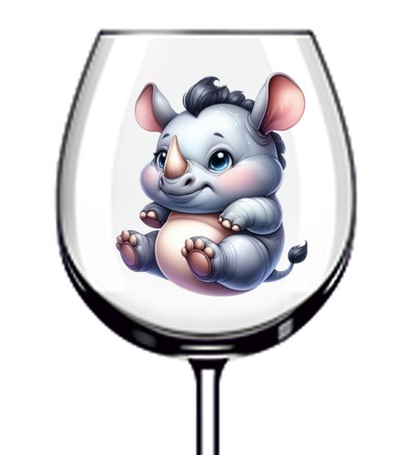 12x colourful baby rhino - 12x,