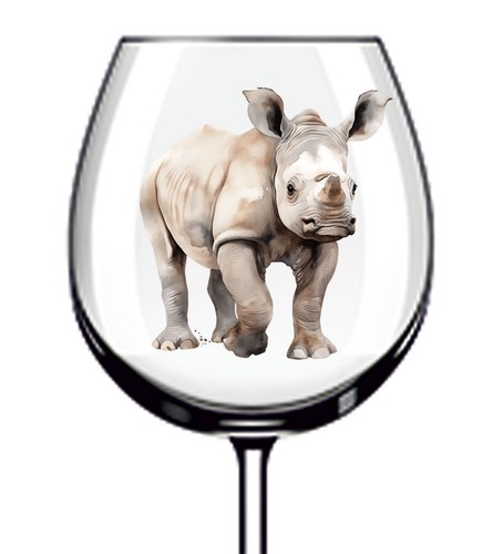 12x rhino animal vinyl - vinyl, sticker