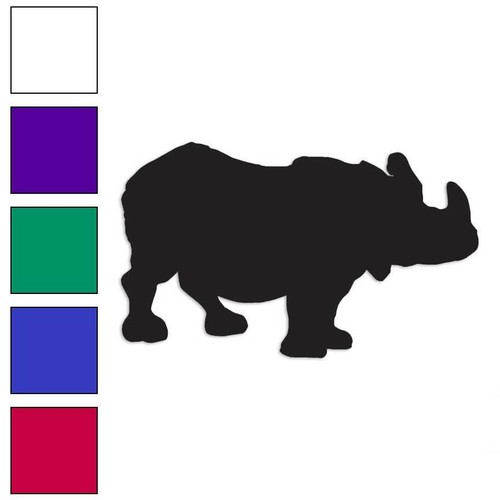 Rhino drawing vinyl decal - rhino,