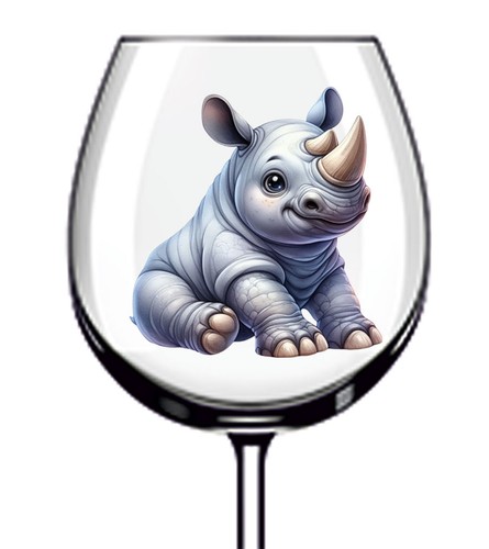 12x colourful baby rhino vinyl - 12x,