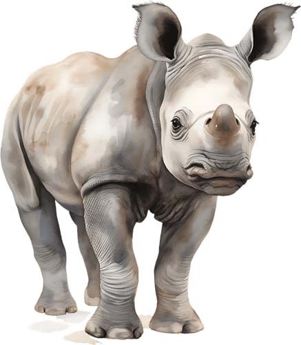 Colour rhino animal - colour, art