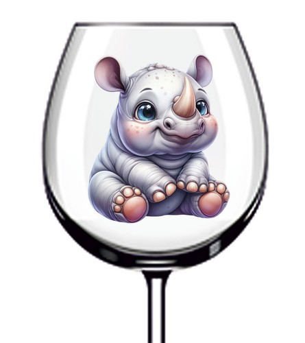 12x colourful baby rhino - 12x,