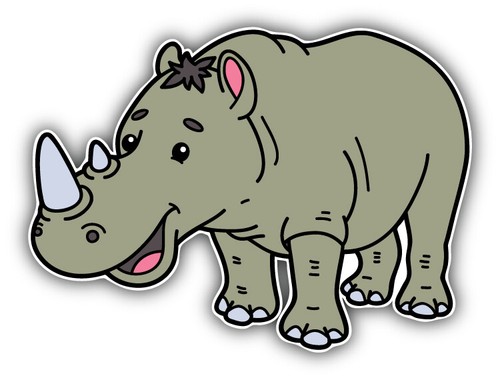 Cute hippo rhinoceros - hippo,