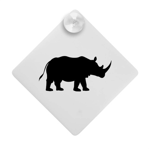 Rhino silhouette car - 'rhino, silhouette'