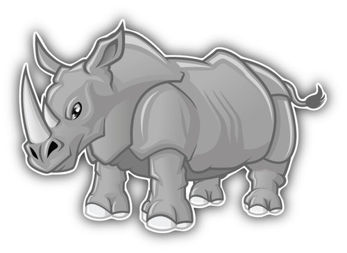 Angry rhino car bumper - car,
