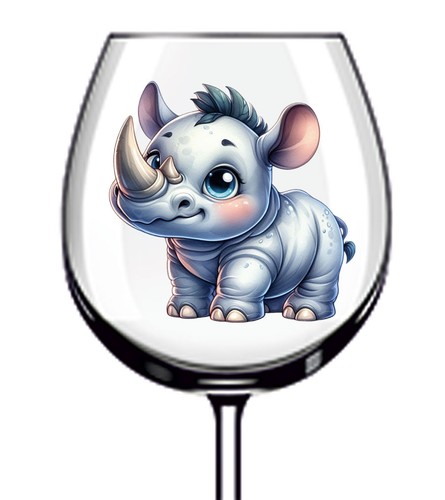 12x colourful baby rhino - 12x,
