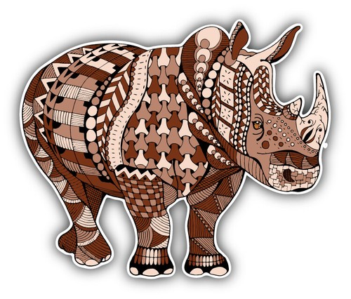 Patterned rhino car bumper - rhino,