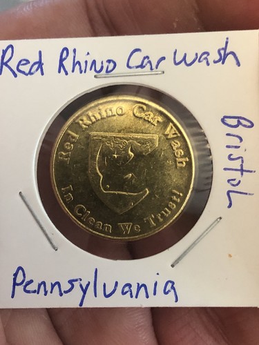 Car wash token red rhino - token,