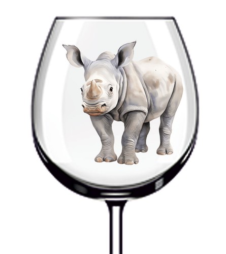 12x rhino animal - animal, vinyl