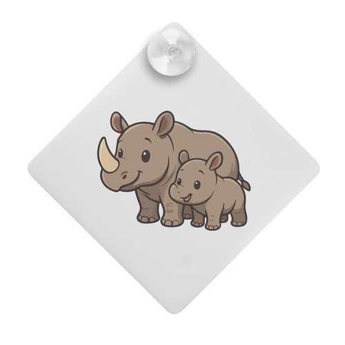 Rhino mother calf car - calf',