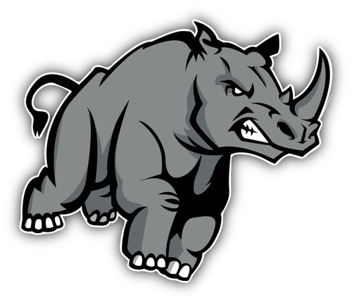 Angry rhino car bumper - angry,
