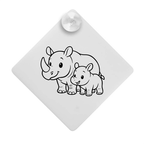 Rhino mother calf - 'rhino, &