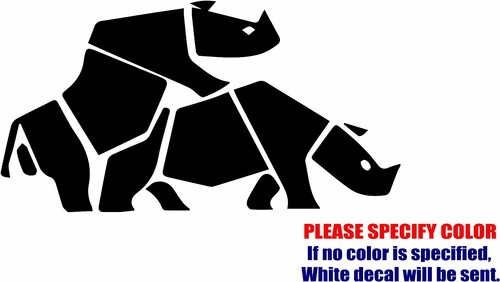 Vinyl decal sticker rhino - decal,