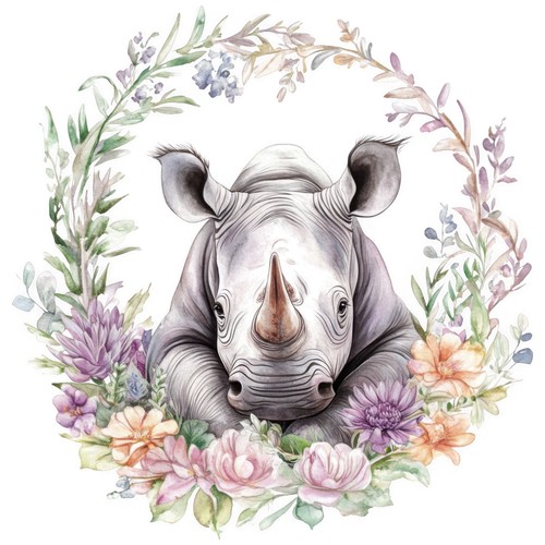 Sticker rhino car - x,