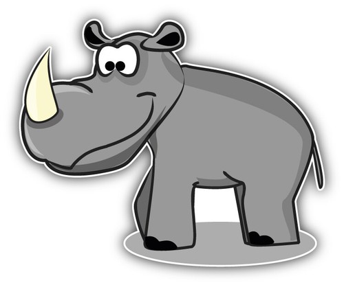 Rhino cartoon animal car - animal,