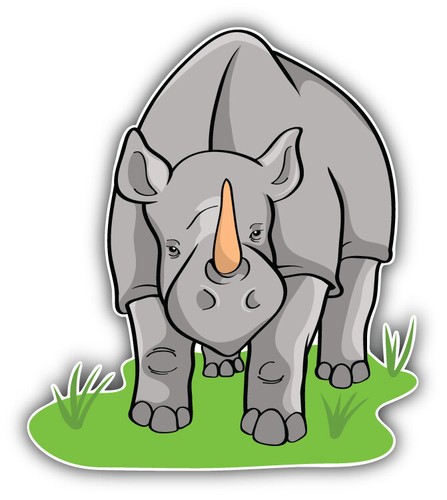 Rhino car bumper sticker - rhino,