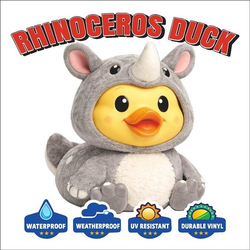 Cute duck rhinoceros decal - duck,