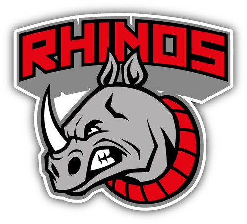 Angry rhinos head mascot - head,