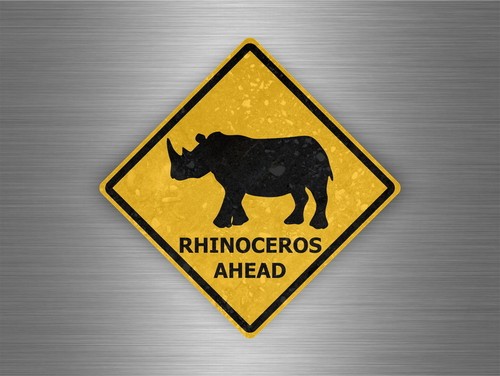 Sticker decal warning car