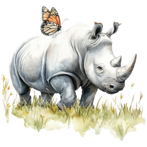 Sticker rhino car - 3, x