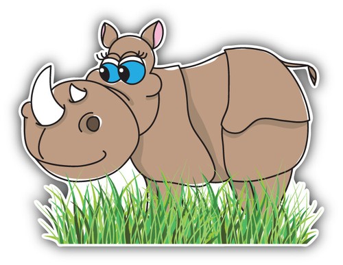 Cartoon rhino animal - cartoon,