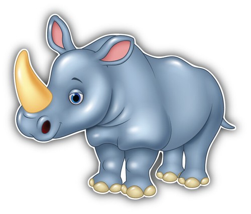 Funny rhino car - bumper, sticker