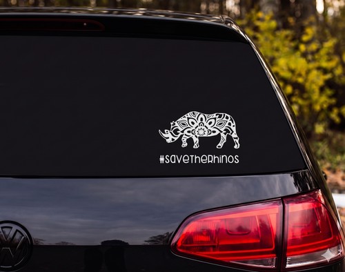 Rhinoceros mandala silhouette - rhinoceros,