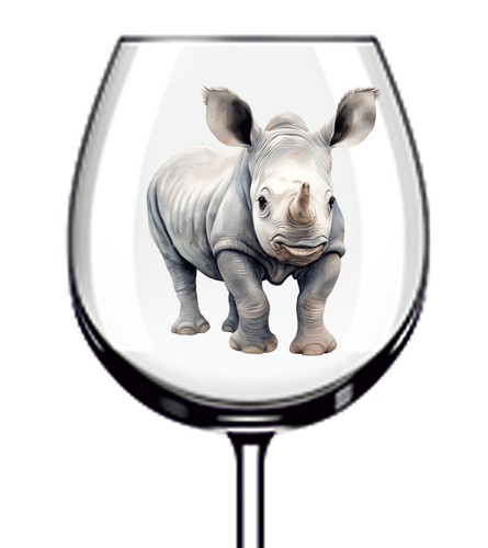 12x rhino animal - 12x, sticker