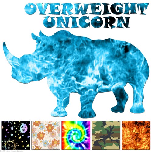 Overweight unicorn rhino - overweight,