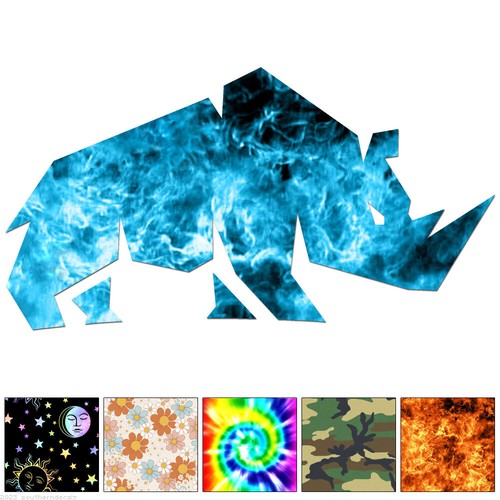 Rhino rhinoceros decal - rhino,