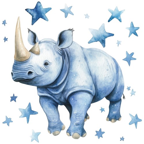 Sticker rhino car - 3, x