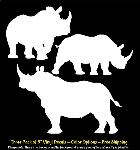 Rhinoceros rhino three - rhinoceros, 5"