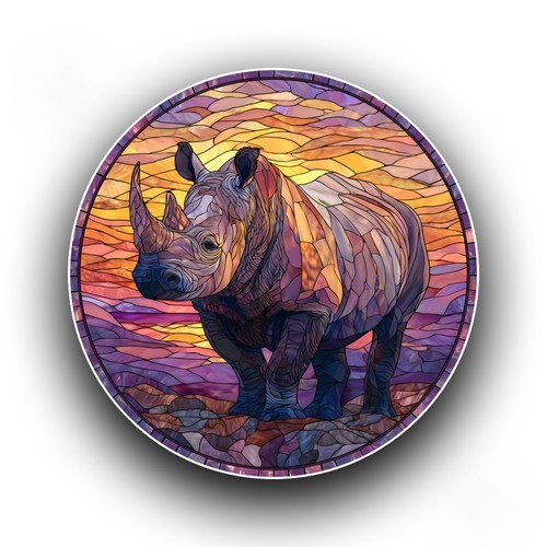 Beautiful rhino sunset animal - rhino,