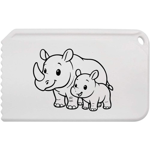 Rhino mother calf car - mother, calf'