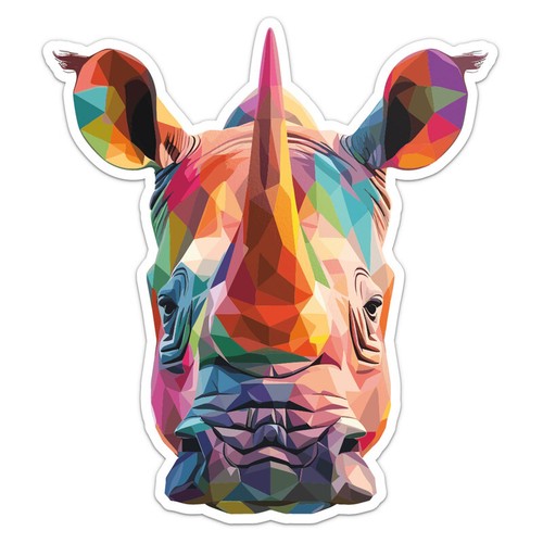Triangulated rhinoceros car - rhinoceros,