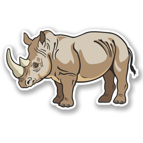 Rhino vinyl sticker ipad - vinyl,