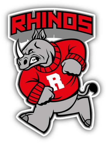 Angry rhinos mascot car bumper - rhinos,