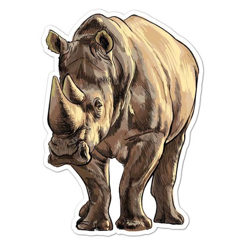 Rhinoceros rhino vinyl - rhinoceros, decal